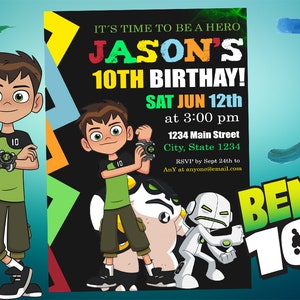 Ben10 invitation | Etsy