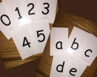 Alphabet and/or Number Cards for Teaching Apron