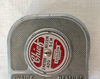 Vintage Tape Measure from 1940s - Brand Chief, 2 meters Made in USA