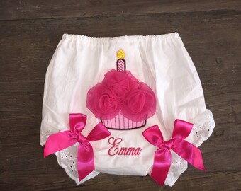 Bloomers, Diaper Cover, Personalized, 1st Birthday Bloomers, Baby Girl Birthday, Birthday, Embroidered bloomer,