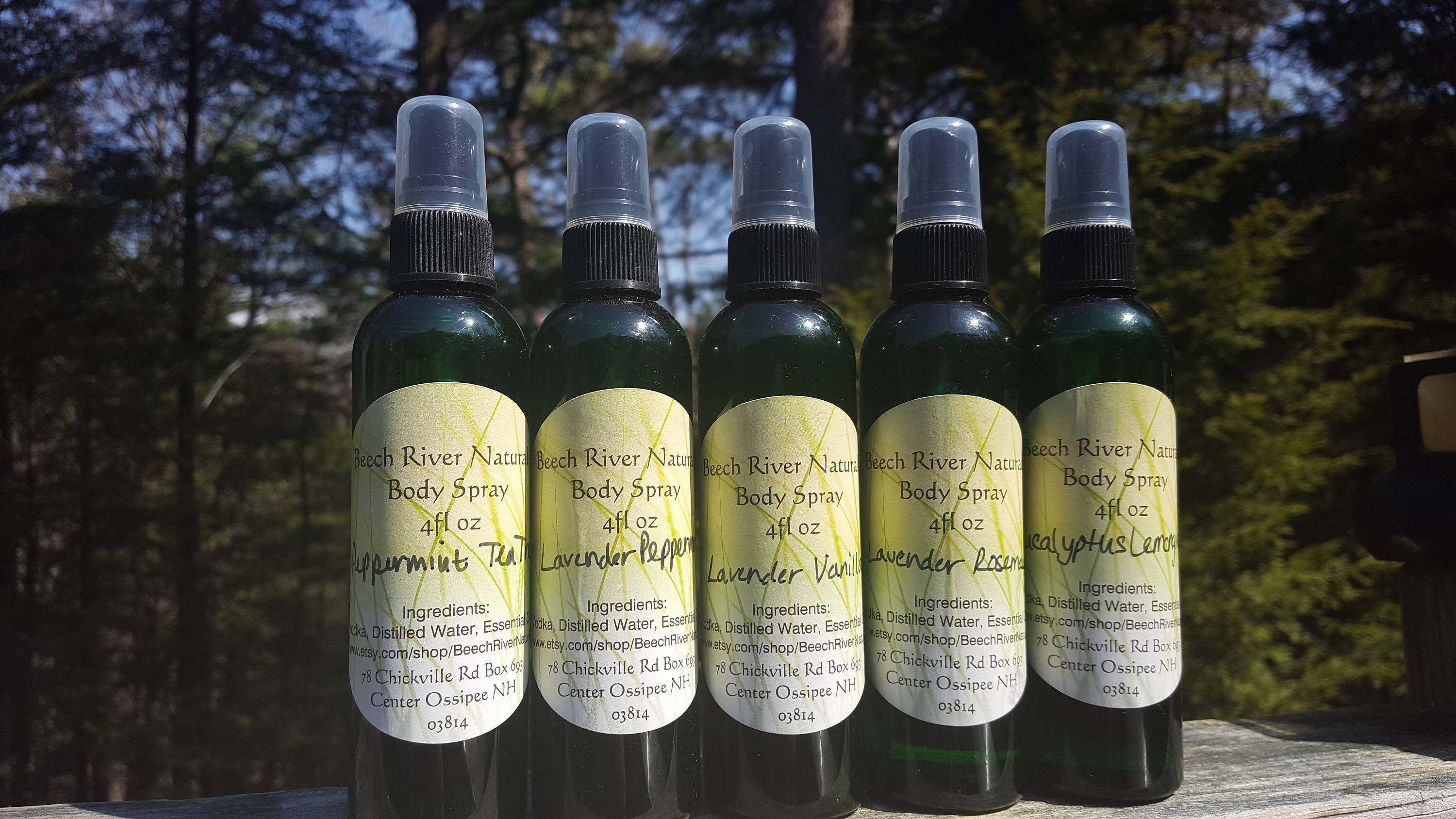 Essential oil body spray perfumed body spray room fragrance