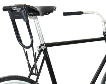 Bicycle U-Lock Holster - Black Leather