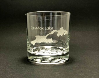 Paradox Lake - Etched 10.25 oz Rocks Glass - Paradox Lake New York