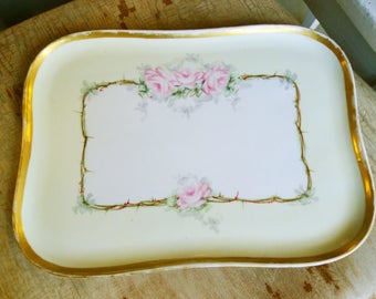 Antique Limoges dresser tray