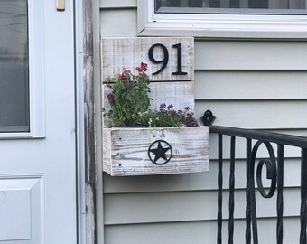 Rustic Reclaimed Address Planter