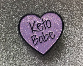 Keto Babe enamel pin