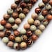 Natural Jasper Beads, Loose Gemstone Beads, Smooth Round Beads For Jewelry Making 6mm 8mm 10mm 12mm 15''