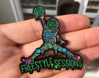 Freestyle sessions pin ~ Glitter varient