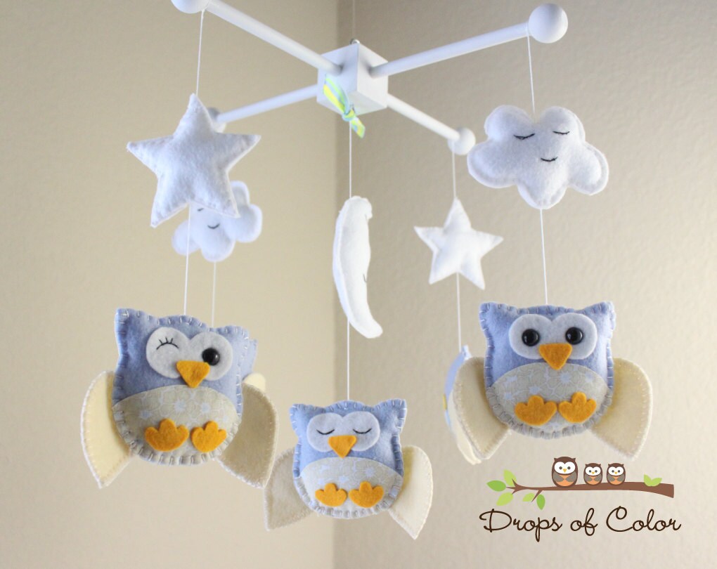 Baby Crib Mobile Baby Mobile Owl Mobile Nursery Baby Decor