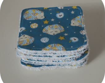 Cute hedgehogs cotton wash cloth