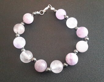 Amethyst and Hematite Bracelet