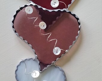 Stained glass heart suncatcher