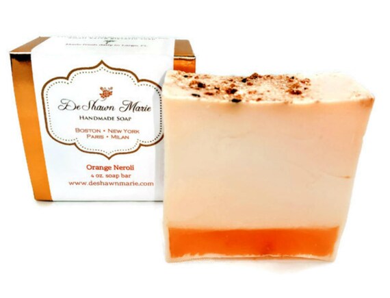 SOAP - Orange Neroli Handmade Soap, Orange Soap, Neroli Soap, Vegan Soap, Soap Gift, Christmas Gift, Mother's Day Gift, Birthday Gift