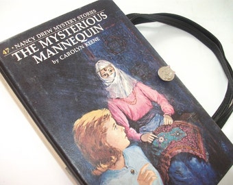 Nancy Drew Book Purse Mysterious Mannequin Handbag Upcycled Book Bag