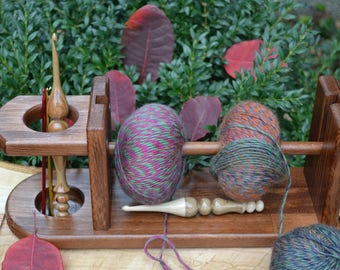Hand-made wooden yarn holder, Knitting and crochet supplies organizer, Yarn / wool balls caddy, Knitting organizer, Yarn rack, Yarn spindle