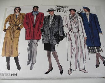 Vintage Vogue Coat Pattern 1446, Vogue's Basic Design