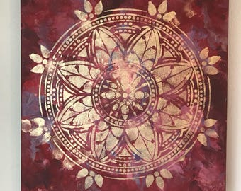 Gold mandala painting