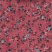 Dark Pink with Dusty Blue Flowers, Fabric, Fat Quarter, Cotton Quilting Fabric, Small Project Supply, Doll Dress Fabric