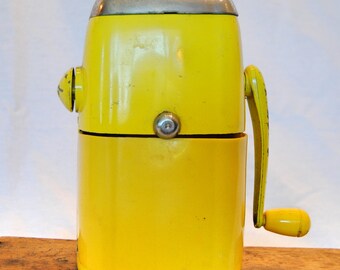 Vintage Yellow Ice-O-Mat Ice Crusher