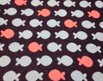 Fish Print Eco-Cotton Throw Blanket