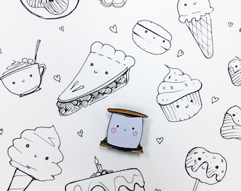 Happy S'more Enamel Pin