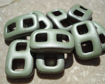 SOFT LIGHT GREEN Ribbon Clasp Qty 1 All-One-Piece Instant Buckle Button