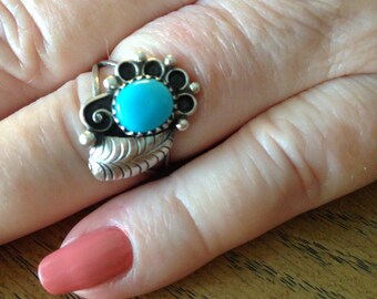 Native American Sterling Turquoise Ring