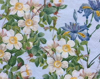Decoupage Paper Napkins Set 4 Floral Napkins