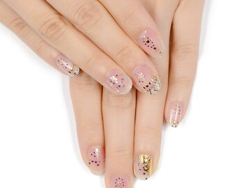 Metallic Rock Your Nails Nail Wraps / Designer Nail Stickers ( 22pcs)