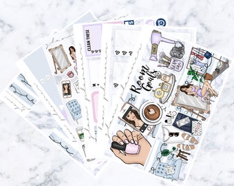 Room Goals Sticker Kit (Glam Planner Stickers for Erin Condren Life Planner)