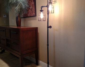 Steampunk floor lamp | Etsy Steampunk floor lamp | Etsy