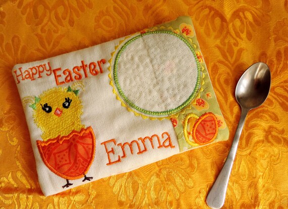 In the Hoop Mug Rug - Easter Mug rug embroidery design - easter ... In the Hoop Mug Rug - Easter Mug rug embroidery design - easter ...