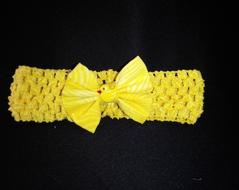 Yellow duck infant headband