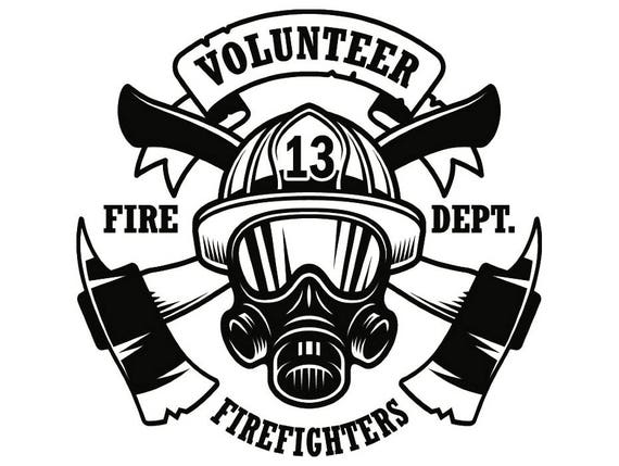 Firefighter Logo 9 Firefighting Rescue Volunteer Axe Hydrant