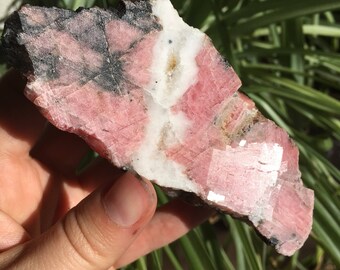 Rhodochrosite - One side polished - 284g, 113x45x45mm