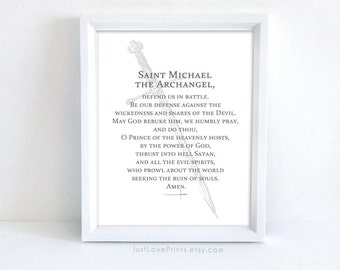 Prayer to St. Michael the Archangel | Catholic Confirmation Gift | 8x10 Catholic Print