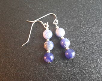 Sterling Silver Sodalite Earrings