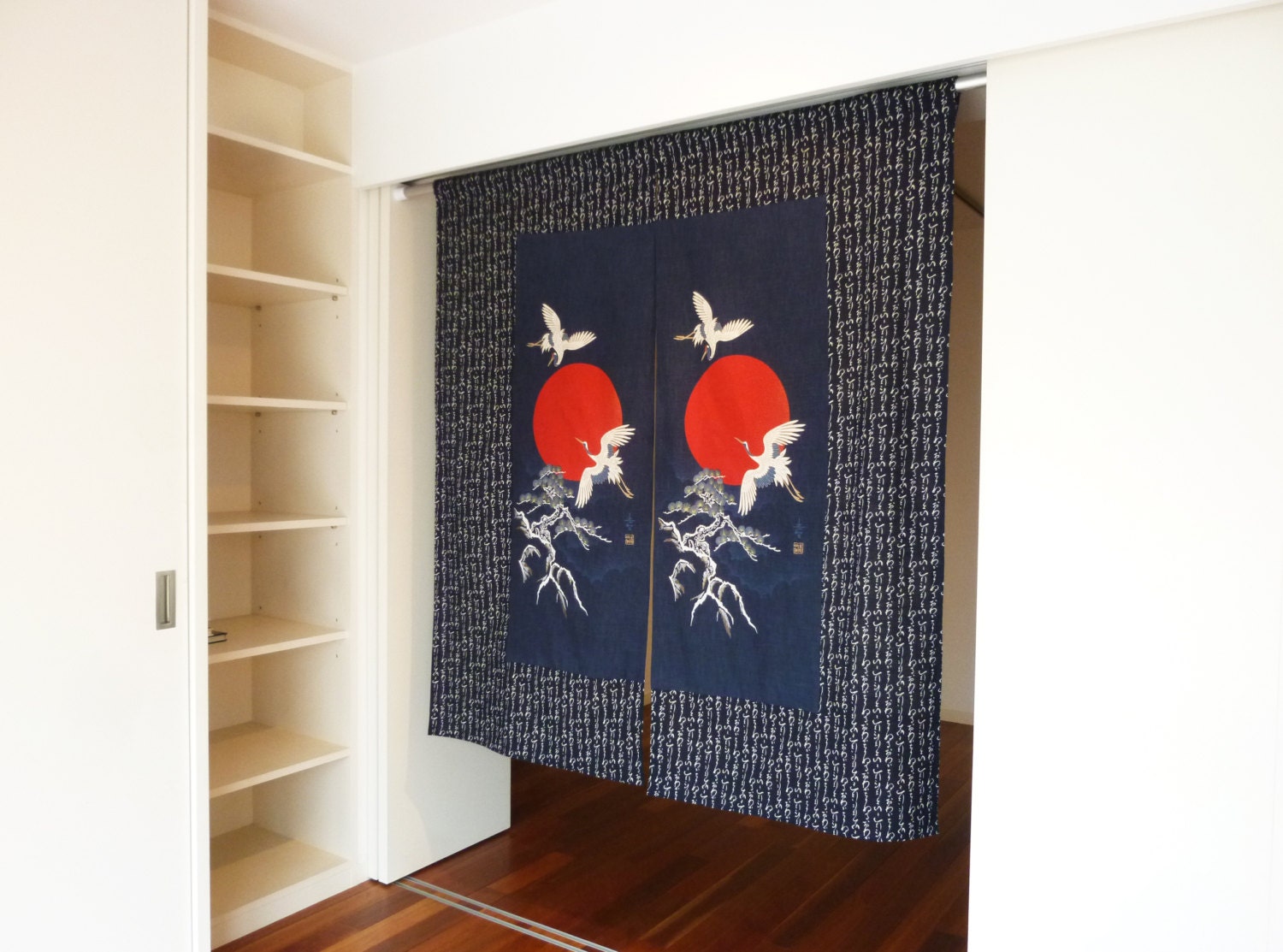 Japanese noren curtain Order made indigo blue noren kanji