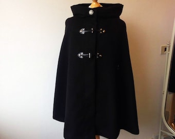 Cloak hooded cape with hood, frogged and studs
