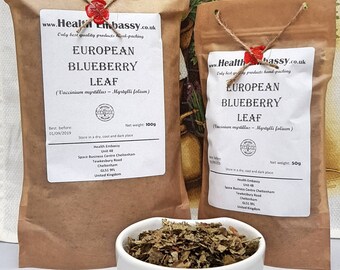 European Blueberry Leaf (Vaccinium myrtillus – Myrtylli folium) - Health Embassy - Organic