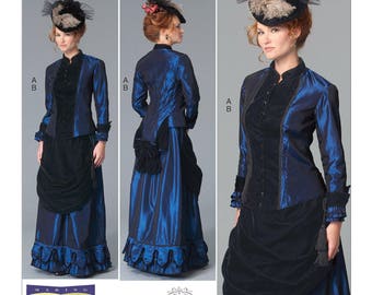 Sewing Pattern-Butterick 6305-Steampunk Blouse and Skirt-Plus Size 16-24