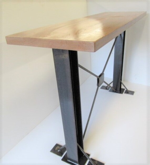 Bar Height Industrial Table Black Table Standing Office