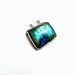Blue labradorite pendant sterling silver 925 , 79 carat , 1.30 inch , high polishing , natural stone , code D2205