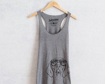 Sawyer the Vizsla - Tri-Blend Racerback Tank - 3 Color Options - Dog Lover Gift, Love My Dog