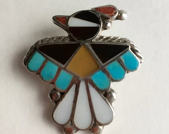 Vintage Native American Thunderbird brooch