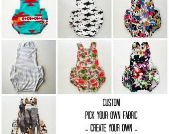 Custom Create your own Playsuit, baby playsuit, toddler playsuit, girls playsuit, boy playsuit, newborn playsuit, romper, baby romper jumper
