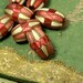 1 antique French silk bobble pink cream passementerie trim fabulous France piece
