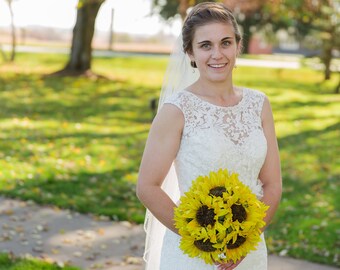 Sunflower bridal bouquet! Wedding bouquet, bride bouquet, bouquet for wedding, sunflower, keepsake bouquet, sunflowers