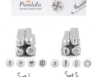 IMPRESSART - Mandala Metal Stamp Set 1 or Set 2 - 6mm | Mandala Metal Design Stamps | New From ImpressArt | Mandala