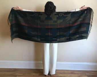 KENZO patterned wool shawl
